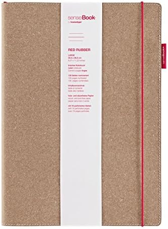 Sensebook Red Rubber 8X11 Ruled