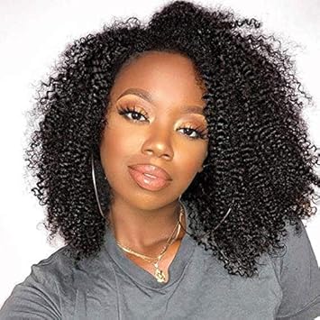 Amazon Com Natural Afro Kinky Curly 100 Human Hair Wigs For