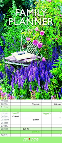 2017 Gardens Family Planner - 19.5 x 45cm by