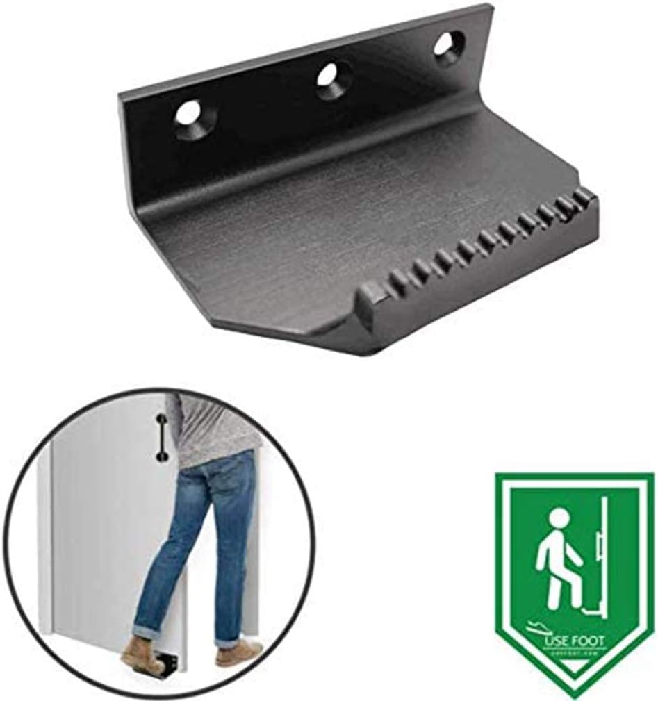 WLWWCX Hands Free Door Opener Foot,Door Opener Anti Touch To Keep Your Hands Clean,Easily Open Doors With Just Your Foot,For Prevent Cross Contamination (Black)