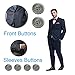 YaHoGa 22 Pieces Natural Black Mother of Pearl Blazer Buttons Suit Buttons Set 20mm 15mm Genuine Black MOP Buttons Bulk for Men (Black MOP)