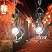 Clordeal Solar Powered Energy Saving Lamp LED Wind Chime Moving Rotating Colorful Color Changing Outdoor Stainless Spinner Hanging Spiral Garden Lawn Balcony Porch Window Decorative Light Lamp