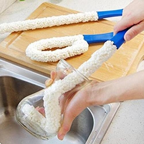 OKOKMALL US--Long Handle Bottle Cleaning Brush Flexible Bottle Scourer Kitchen Tools Jian