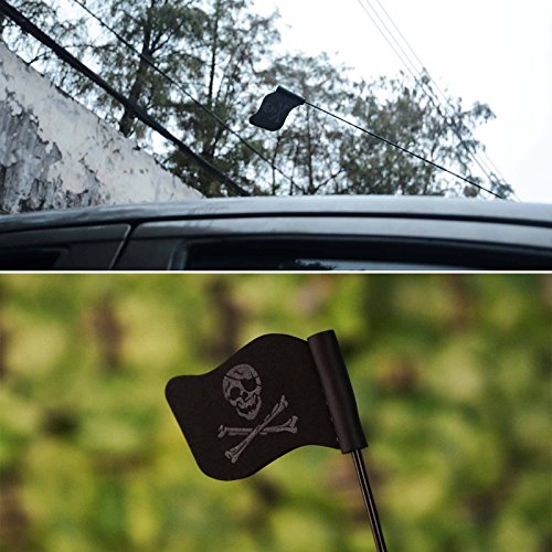 Mew Black Jolly Roger Pirate Flag Car Antenna Pen Topper Aerial Ball Decor Toy Pricepulse