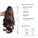 Beauty Angelbella Curly Ponytail Extension 14 Inch, Synthetic Short Curly Wave Claw Clip Ponytail Hairpieces for Women Dark Brown