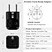 Universal European Schuko Plug, Travel Adapter, iSeekerkit 2Pack 250V/10A Dual Outlet Wall Power Charger Converter Adapter Type E/F USA Plug Kit to Germany,France,Schuko,Russia, Denmark,Iceland-Black