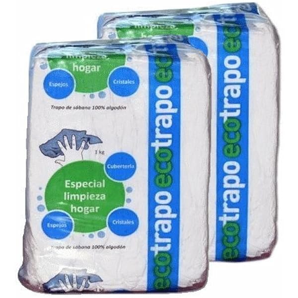 Trapo de algodón Ecotrapo sábana para limpieza o cubremopas. 2 kg: Amazon.es: Hogar