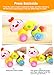 Coolecool Press and Crawl Cute Creeping Worm Baby Toys 6 to 12 Months Toddler Activity Toys with Smiling Face, Sweet Music and Pretty Lights (Multicolored)
