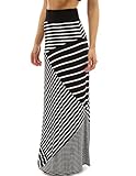 PattyBoutik Striped Geometric Full Length Maxi Skirt