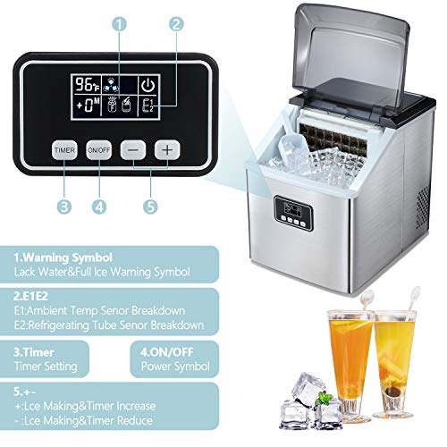 TAVATA Countertop Ice Cube Maker, Portable Icemaking Machine Made of