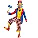 Creepy Clown Adult Men's Halloween Dress Up Theme Party Cosplay Costume (Medium)