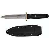 Boker Applegate-Fairbairn Combat II - fixed blade knife with Kydex sheath - outdoor knife with synthetic material handle scales &amp; belt clip - large fixed blade knife with 440C blade