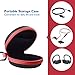 HiGoing Sport Headphone Case Portable Protection EVA Hard Earpieces Sweatproof Travel Carrying Cases with Carabiner, Red