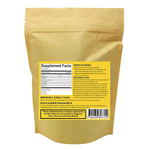 Peppermint Lemon Balm Herbal Tea - Digestive Tea for Digestive Health by Casa de Sante