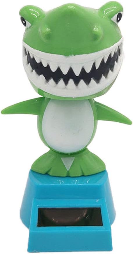 Amazon Goupgolboll 漫画サメ太陽シェイクヘッド人形車の車のダッシュボードの装飾飾りギフト グリーン 置物 オブジェ オンライン通販