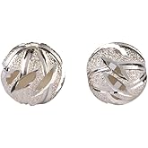 10pcs Adabele Authentic 925 Sterling Silver 6mm (0.24 Inch) Sparkle Diamond Cut Filigree Flower Round Beads for DIY Craft Jewelry Making SS348-6