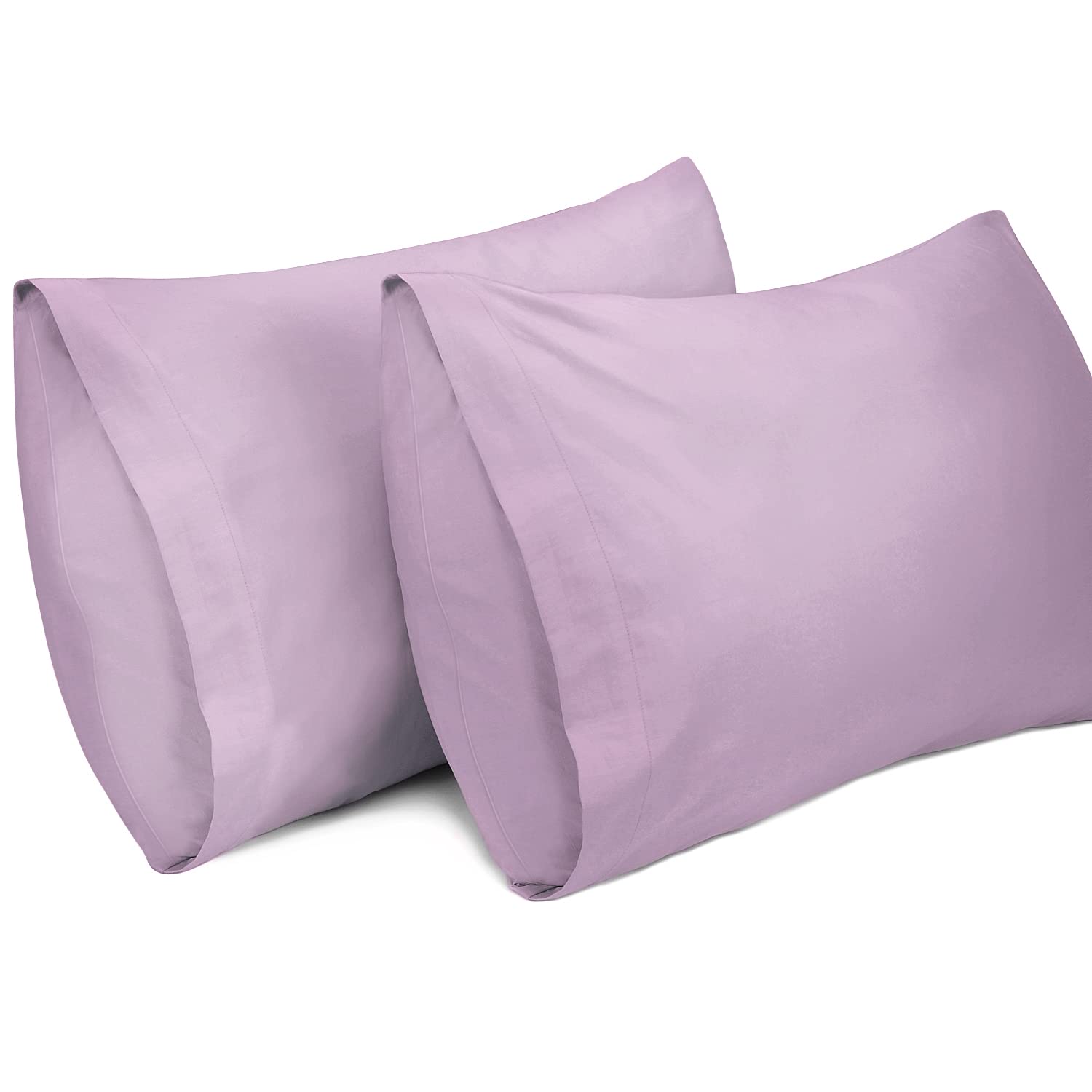 Photo 1 of Lirex 2 Pack Pillow Cases,100% Cotton Breathable Pillowcases,20"X 30" Queen Size,Light Purple