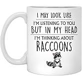 GreenStar Gifts Raccoon Gift, Raccoon Mug, Raccoon Lover Gift, Funny Raccoon Gifts, Gifts For Raccoon Lovers, Men, Him, Women, Her, Crazy Raccoon Lady 11oz, White