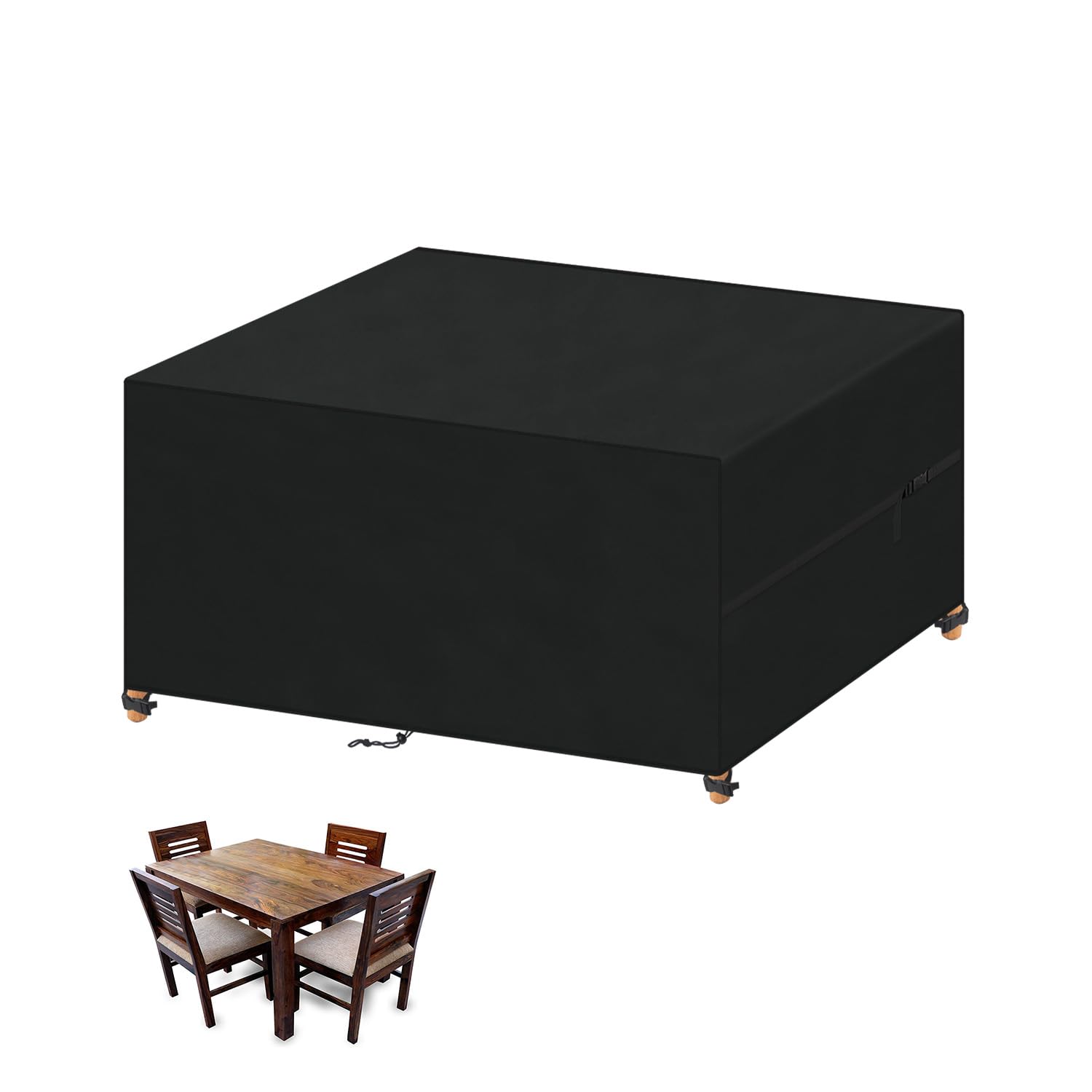 VANSHEIM Garden Furniture Covers Waterproof Outdoor Furniture Covers for Outside Table Cover for Garden Furniture Cover Outdoor Furniture Set Covers Anti-UV 420D Oxford Fabric 130x120x85cm