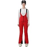 HIGH EXPERIENCE Womens Ski Bib Pants Skinny Soft Shell Snow Overalls Slim Fit Fitted Snowboard Insulated Waterproof Windproof
