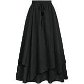 Scarlet Darkness Women Renaissance High Waist Skirt Double Layered Flowy Long Skirts