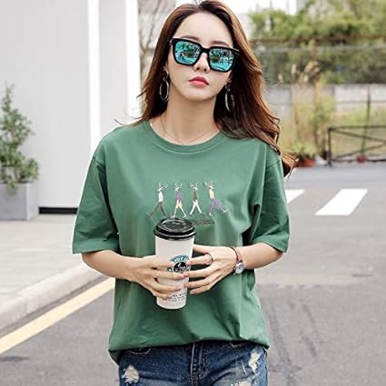 Amazon Co Jp 爆発のモデル韓国人女性脂肪の女性の年夏のシャツシャツ半袖tシャツの潮さんの貿易の世代 Color Brown Size S 家電 カメラ