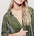 R.Vivimos Womens Velvet Long Sleeve Pocket Casual Mini Shirt Dress Large Army Green