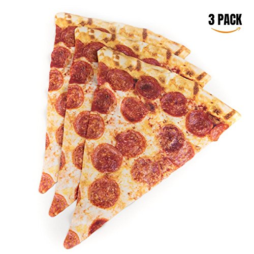 Pizza Microfiber Cleaning Cloth | Fun Designs by NERDWAX | 3 Pack