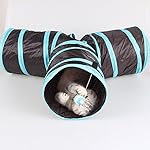 Collapsible Cat Tunnels, 3 Way Play Tube Toys with Ball for Cat/ Kitten/ Dog/ Puppy/ Rabbits