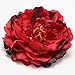 RoyaLily 4.7'' Poney Flower Wedding Hair Accessories Festival Hair Clips and Pin Party Brooch (Burgundy)