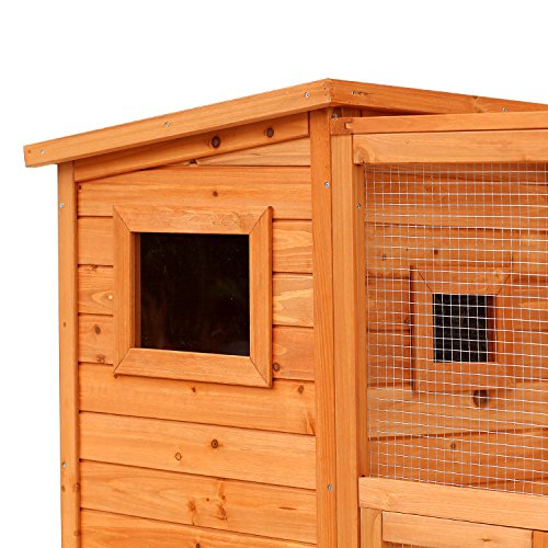 PawHut Large Wooden Outdoor Cat Enclosure Catio Cage with Ramp and Covered House Buy Online in