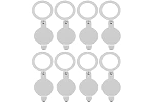 SEWACC 8Pcs Peephole Covers, Sliver Copper Peep Hole Covers for Door Viewers, Peephole Protector for Home Security, Inner Dia
