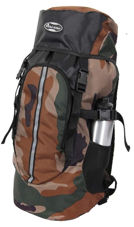POLE STAR Hike CAMO Rucksack Backpack Bag/Trekking/Hiking BAGPACK with RAIN Cover