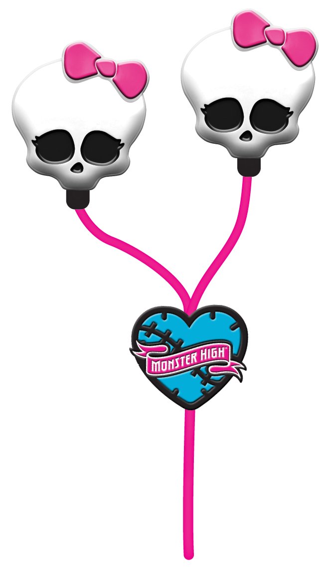 Monster High Earbuds Skull Girls Pink Headphones iPod Cell Phone