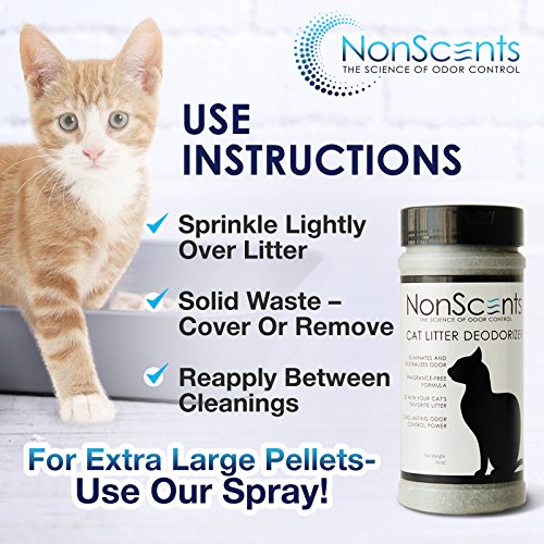 NonScents Odor Control Cat Litter Deodorizer - Professional Strength Odor Neutralizer, 16oz