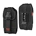 Reiko Rugged Black Pouch For Samsung Galaxy Note 5 / 4 / 3 / Black Holster Clip Pouch Case W/ Card Pocket and Zoomazig Stylus