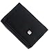 JEMINAL New Mens Black Canvas Trifold Wallets for Boys Purse with id window