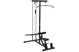 TITAN DISTRIBUTORS INC. Titan Fitness Plate-Loaded LAT Tower, Rated 400 LB, Specialty Upper Body Machine, LAT Pulldown and Low Row Cable Machine for Home Gym, Shoulder and Back Workout Equipment