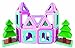 MAGFORMERS Mini House 42 Pieces Pink and Purple Colors, Educational Magnetic Geometric Shapes Tiles Building STEM Toy Set Ages 3+
