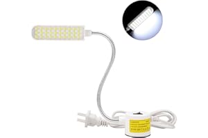 AUTIDEFY 30LEDs Sewing Machine Light, LED Portable Work Light, Flexible Gooseneck Lampe with Magnetic Base for Workbench Lathe Drill Press(White) (1 Pack)