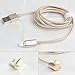 HKW Magnetic Lightning Charging Cable 4-Feet/1.2m For iPhone - Gold