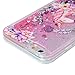 iPhone 6 case, iPhone 6S Case (4.7), Mavis's Diary Bling Glitter Sparkle Flowing Liquid Quicksand Moving Sequins Protective Hard PC Back Cover with Soft TPU Rubber Frame - Painted Unicorn Flower