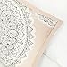 Comfort Spaces – Adele Comforter Set - 4 Piece – Blush & Grey – Medallions Print – Queen Size, includes 1 Comforter, 2 Shams, 1 Decorative Pillow