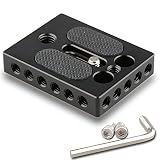 CAMVATE Camera Baseplate with 1/4" & 3/8" Thread Hole for DSLR Camera Cage Rig