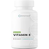BIOGENIQUE Natural Vitamin E, 100 Vitamin E 400 IU Softgels 268 mg - Essential nutrient Maintain health, Antioxidant Support 