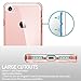 iPhone 8/iPhone 7 Case, ZUSLAB Compact Built-in HD Clear Screen Protector Full-Body Hybrid Protective Cover Crystal PC Back, Impact Resistant Bumper for Apple iPhone 8/iPhone 7 (Rose Crystal/White)