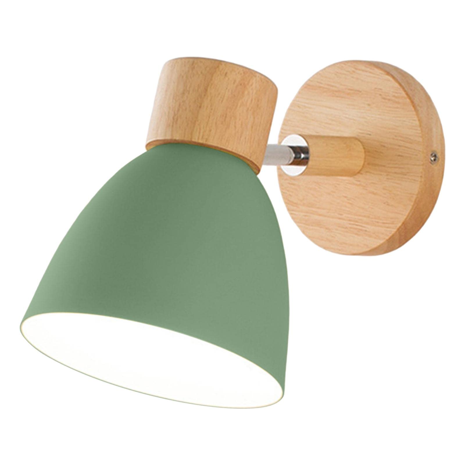 MagiDeal Nordic Wall Light Fixtures Bedside Lamp Wooden Wall Sconce Creative Macaron Wall Lamp for Kitchen Bedroom Living Room Aisle Home Lighting, Green