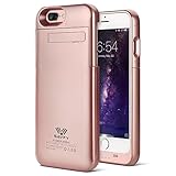 iPhone 7 Plus Battery Case, iPhone 7 Plus Charger Case, SAVFY Portable Charger Charging Case[Rose Gold]4800mAh Extended Battery Pack Power Cases Juice Bank Cover For iPhone 7 Plus/6 Plus/6S Plus 5.5