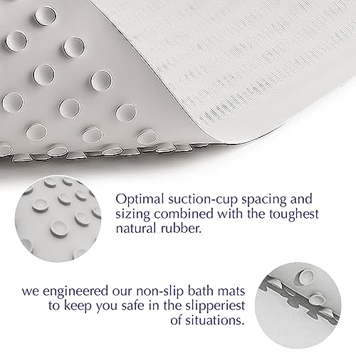 Epica Non Slip Bathtub Mat Real Rubber Bath Mat for Tub, Shower, Bath