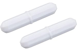 MECCANIXITY Magnetic Stirrer Mixer Stir Bar Rod 40mm(1.57") with Ring Shape PTFE Coating Magnet White for Laboratory Pack of 